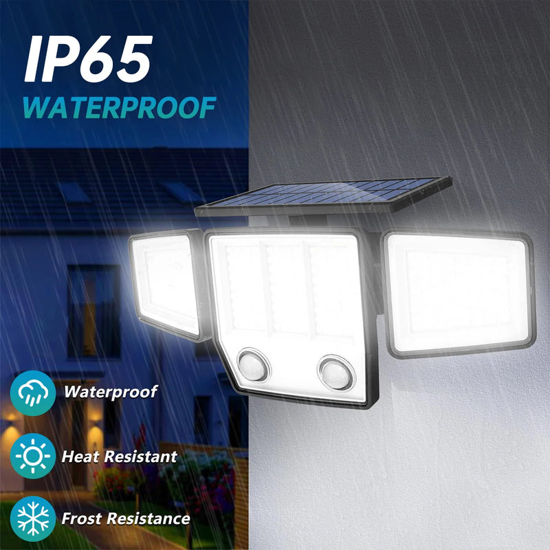 Refletor Led Solar Com 3 Cabeças 800W - EcoLight