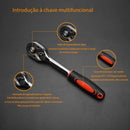 46 Peças Jogo De Chave Catraca Caixa De Ferramentas Completa Reversível Soquetes Maleta